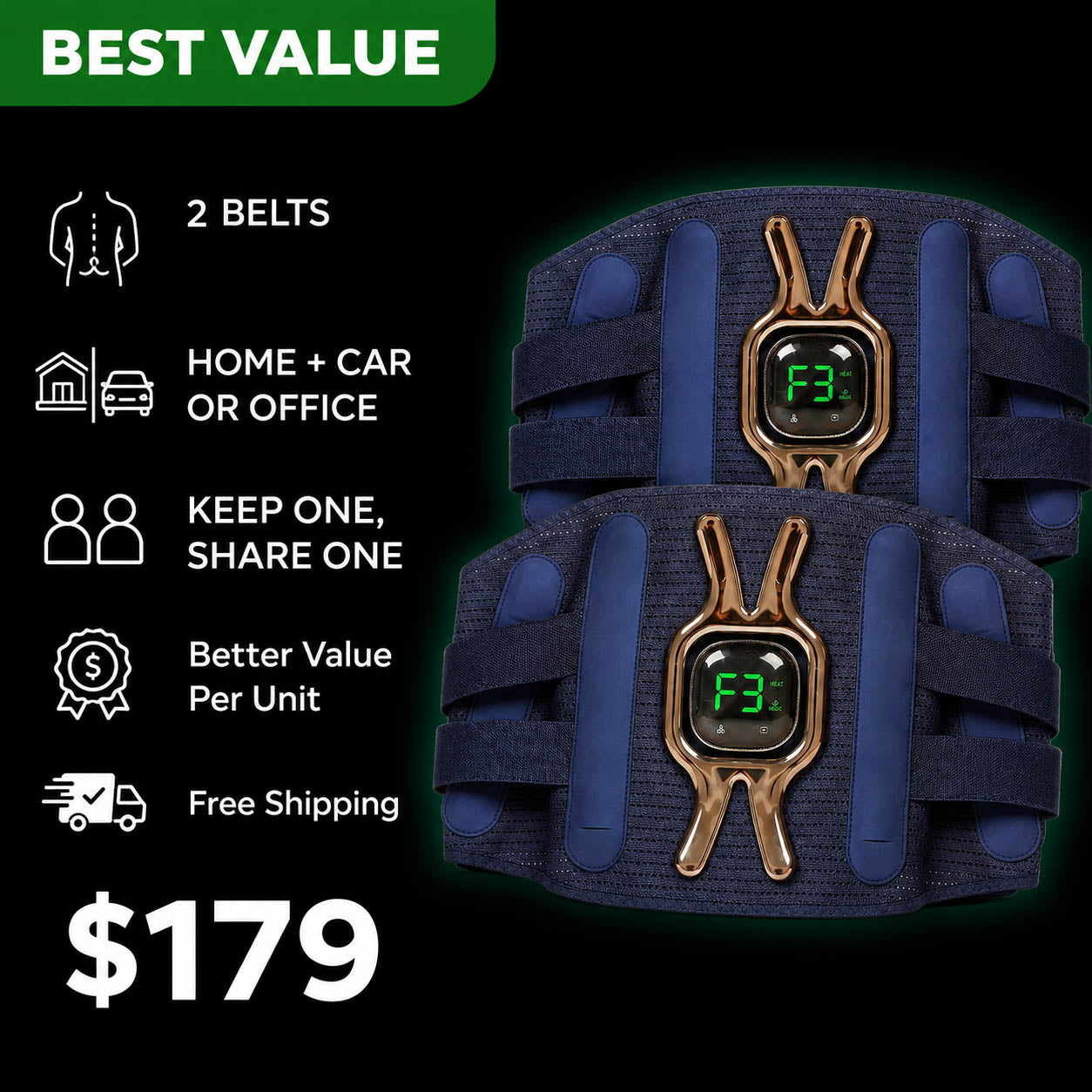 Flexa Triple-Method Back Massager