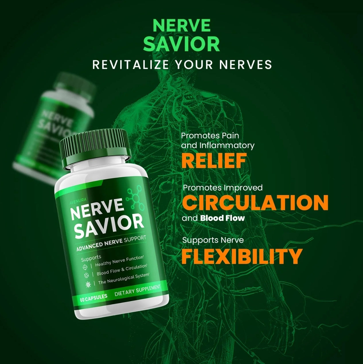 Flexa Nerve Support – 3 Bottle Full Course
